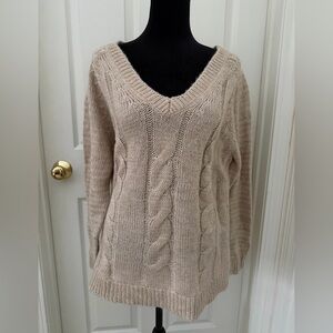 Banana Republic Factory V-Neck Sweater - Beige
